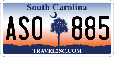 SC license plate ASO885