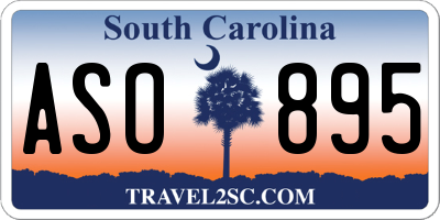 SC license plate ASO895