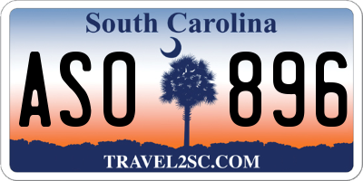 SC license plate ASO896