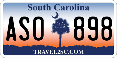 SC license plate ASO898