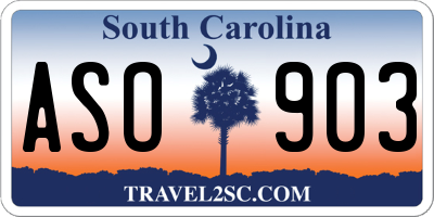 SC license plate ASO903