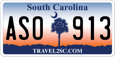 SC license plate ASO913
