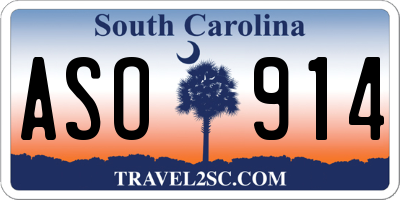 SC license plate ASO914