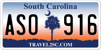 SC license plate ASO916