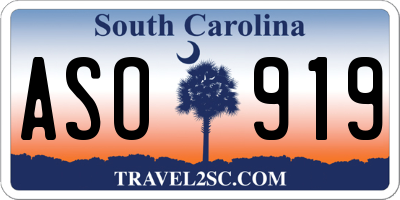 SC license plate ASO919