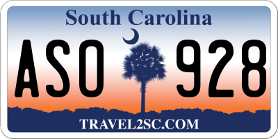 SC license plate ASO928