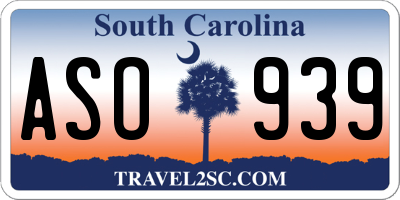 SC license plate ASO939