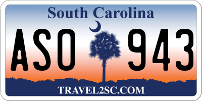SC license plate ASO943