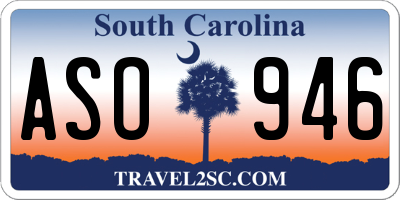 SC license plate ASO946