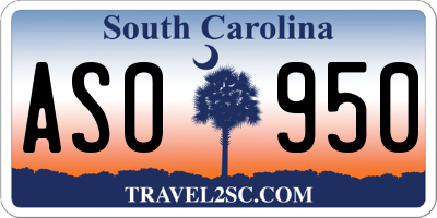 SC license plate ASO950