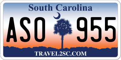 SC license plate ASO955