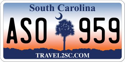 SC license plate ASO959