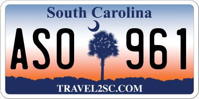 SC license plate ASO961