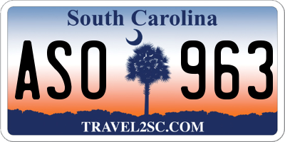 SC license plate ASO963