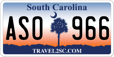 SC license plate ASO966