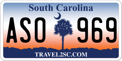 SC license plate ASO969