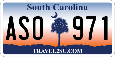 SC license plate ASO971