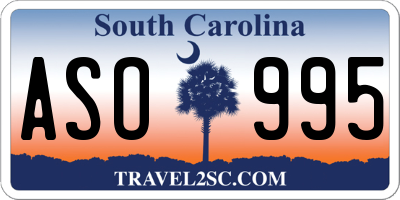 SC license plate ASO995