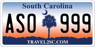 SC license plate ASO999