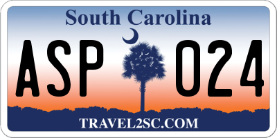 SC license plate ASP024
