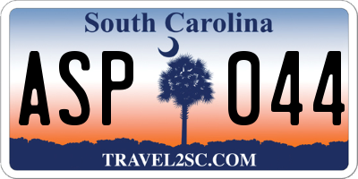 SC license plate ASP044