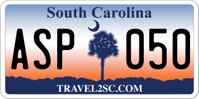 SC license plate ASP050