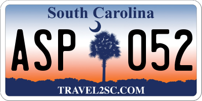 SC license plate ASP052