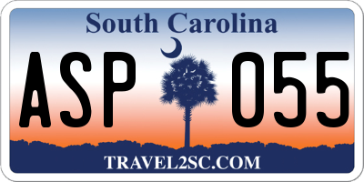 SC license plate ASP055