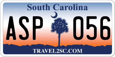 SC license plate ASP056