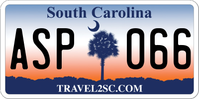 SC license plate ASP066