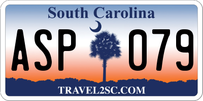 SC license plate ASP079