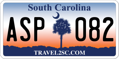 SC license plate ASP082