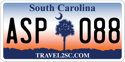 SC license plate ASP088