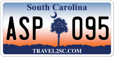 SC license plate ASP095