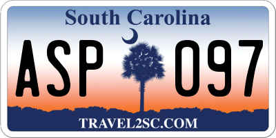 SC license plate ASP097