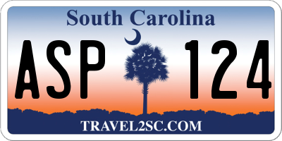 SC license plate ASP124