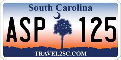 SC license plate ASP125