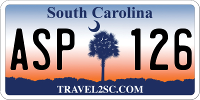 SC license plate ASP126