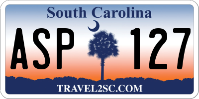 SC license plate ASP127