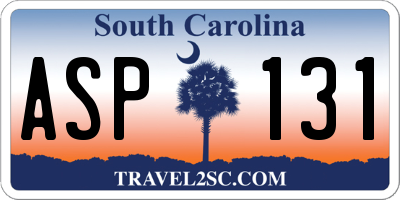 SC license plate ASP131
