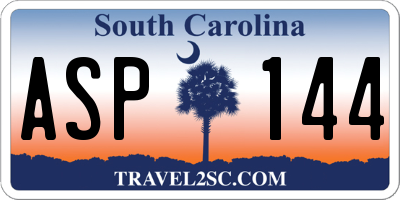 SC license plate ASP144