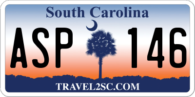 SC license plate ASP146