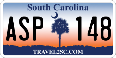 SC license plate ASP148