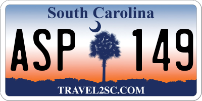 SC license plate ASP149