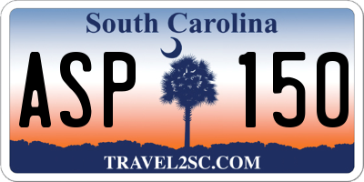 SC license plate ASP150