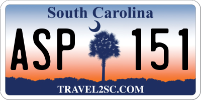 SC license plate ASP151