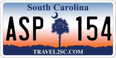 SC license plate ASP154