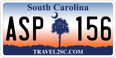 SC license plate ASP156