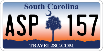 SC license plate ASP157