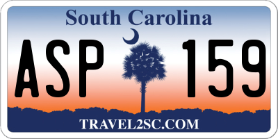 SC license plate ASP159